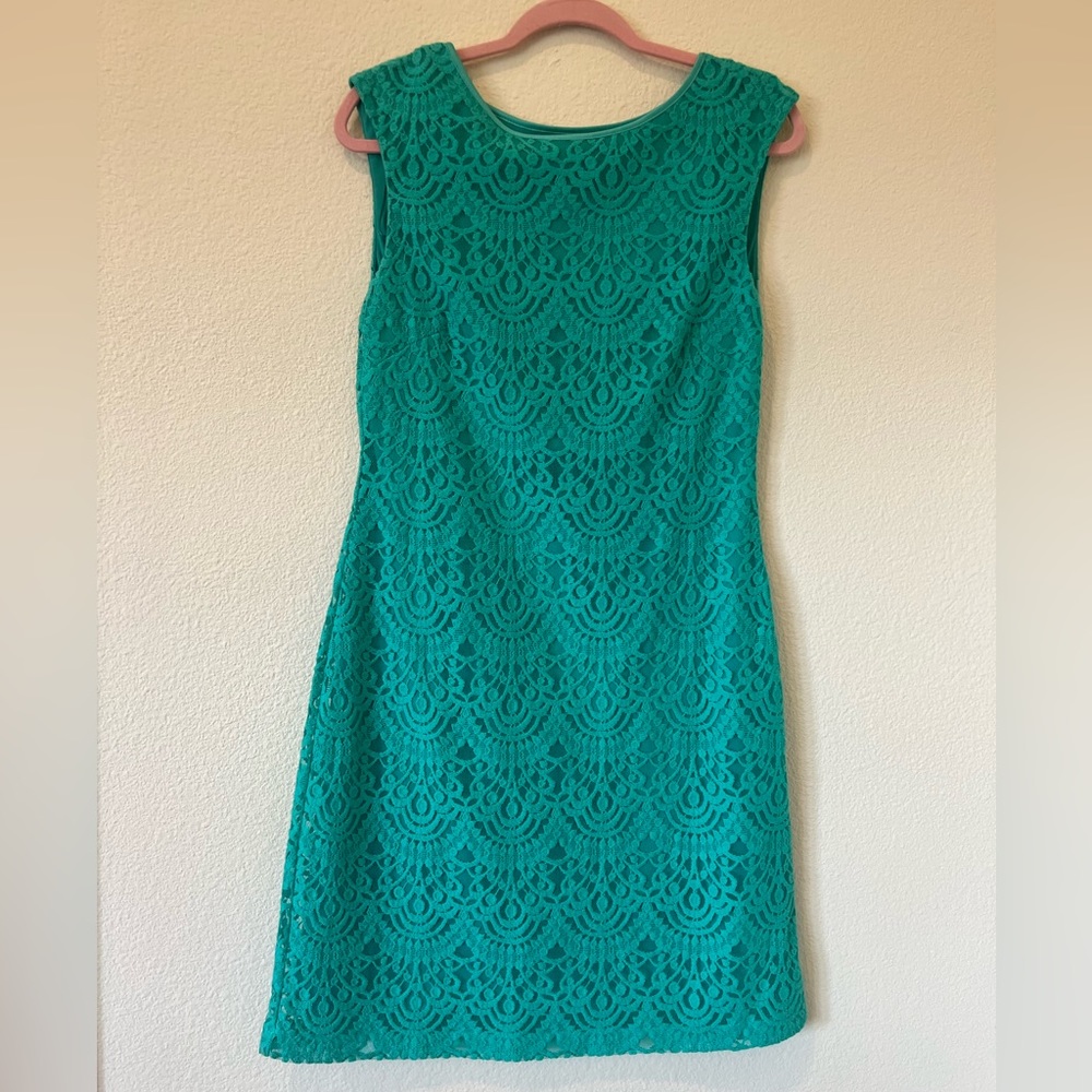 Jessica Howard seafoam green lace dress size 10